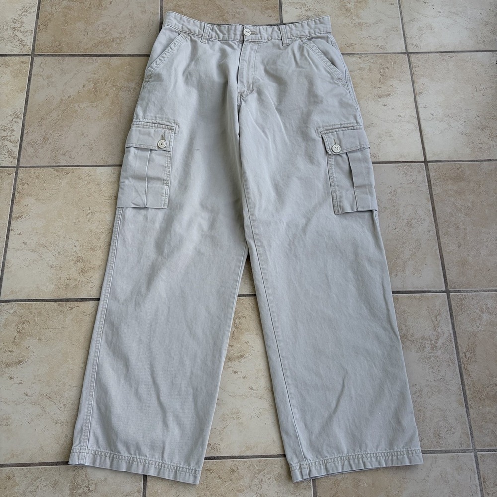 Arizona Cargo Pants Mens 34x32 Beige Baggy Skater Outdoor Utility‎ Grunge Y2K